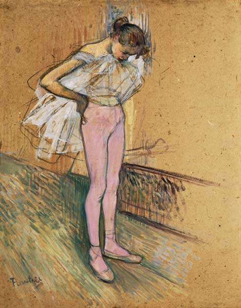 A Dancer Adjusting Her Leotard de Henri de Toulouse-Lautrec