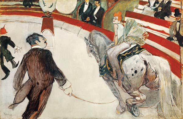 The circus horse woman in the circus Fernando. de Henri de Toulouse-Lautrec
