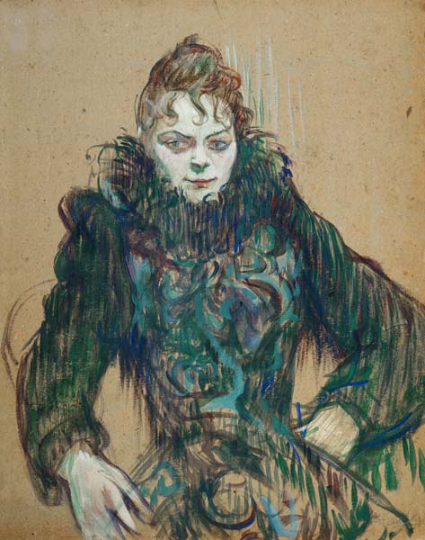 The woman with the black boa de Henri de Toulouse-Lautrec