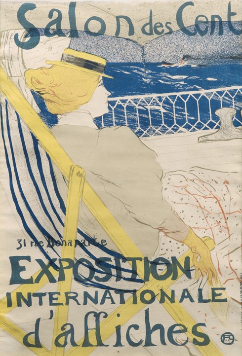 La passagere du 54 - Promenade en yacht (Salon des Cent) de Henri de Toulouse-Lautrec