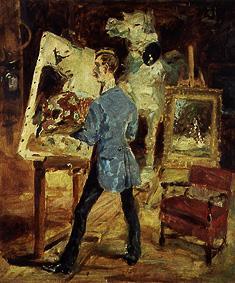 The painter René Princeteau in his studio de Henri de Toulouse-Lautrec