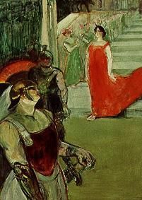 Messalina at the stairs with supernumeraries de Henri de Toulouse-Lautrec