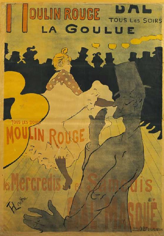 Moulin-Rouge, La Goulue de Henri de Toulouse-Lautrec