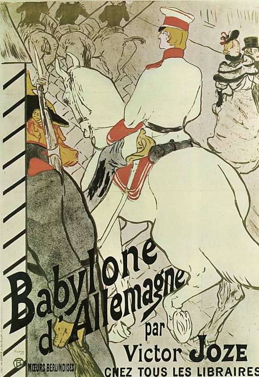 Poster to the Book "Babylone d'Allemagne" by Victor Joze de Henri de Toulouse-Lautrec