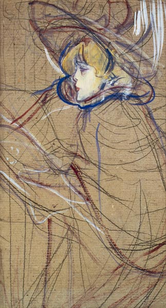 Profile of a Woman: Jane Avril de Henri de Toulouse-Lautrec