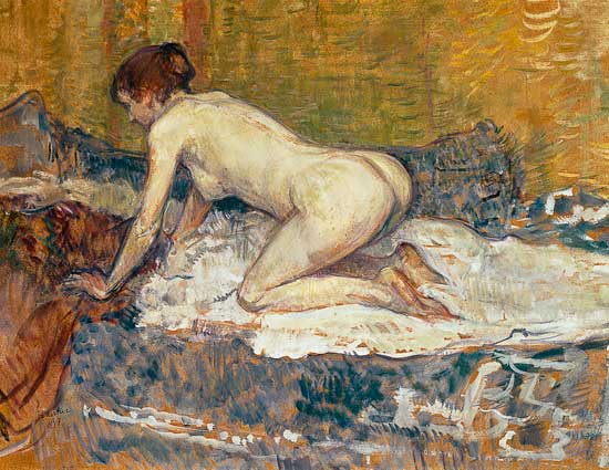 Red-Headed Nude Crouching de Henri de Toulouse-Lautrec