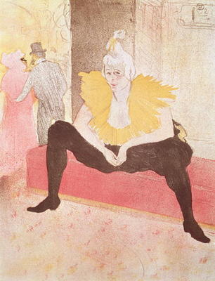 The Clowness Cha-U-Kao Seated, 1896 (colour litho) de Henri de Toulouse-Lautrec