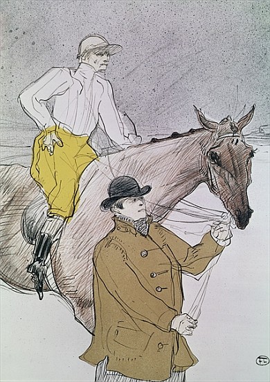 The jockey led to the start de Henri de Toulouse-Lautrec
