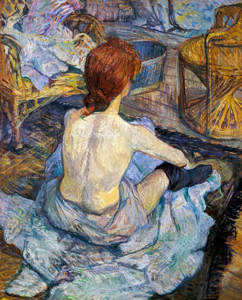 La mujer en su baño de Henri de Toulouse-Lautrec
