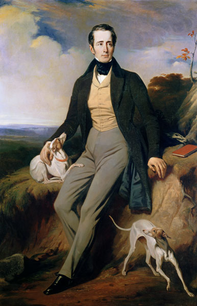 Portrait of Alphonse de Lamartine (1790-1869) de Henri Decaisne