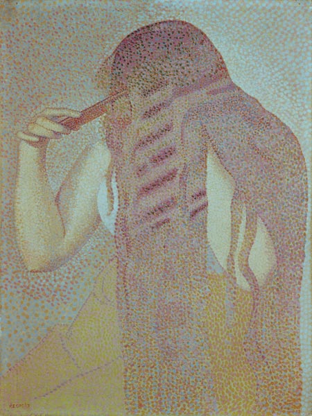 Woman, her hair combing. de Henri-Edmond Cross