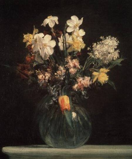 Narcisses Blancs, Jacinthes et Tulipes de Henri Fantin-Latour