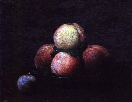 Still life of peaches and plums de Henri Fantin-Latour