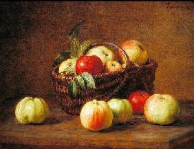 Apples in a Basket and on a Table