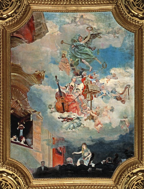 Music across the Ages, ceiling of the Salle des Fetes (ballroom) de Henri Gervex