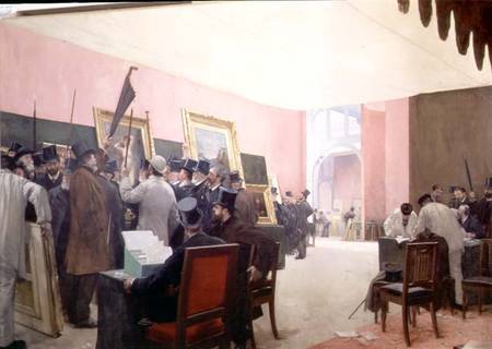 A Meeting of the Judges of the Salon des Artistes Francais de Henri Gervex