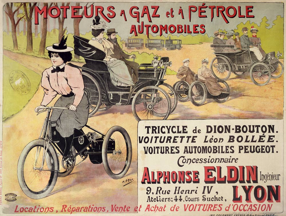 Poster advertising a Parisian car dealer (colour litho) de Henri Gray