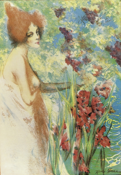 Fleur de May (colour litho)  de Henri Heran