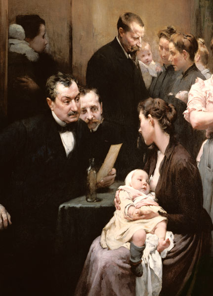 The Drop of Milk in Belleville: Doctor Variot's Surgery, The Distribution of the Milk de Henri Jules Jean Geoffroy