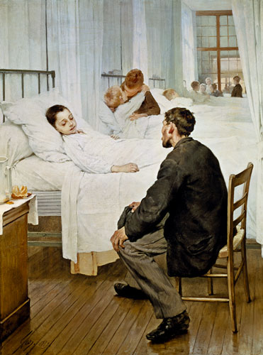 Visiting Day at the Hospital de Henri Jules Jean Geoffroy