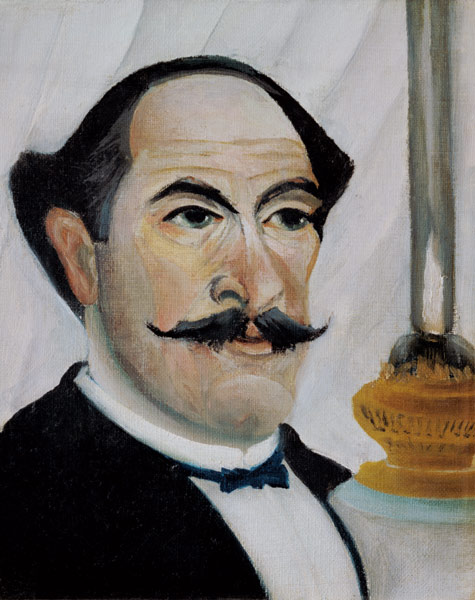 Self-portrait with lamp de Henri Julien-Félix Rousseau
