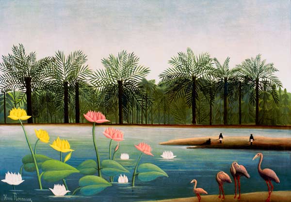 H.Rousseau, The Flamingoes de Henri Julien-Félix Rousseau