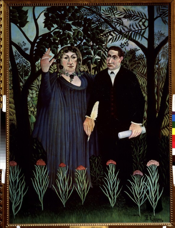 The Poet and his Muse. Portrait of Guillaume Apollinaire and Marie Laurencin de Henri Julien-Félix Rousseau