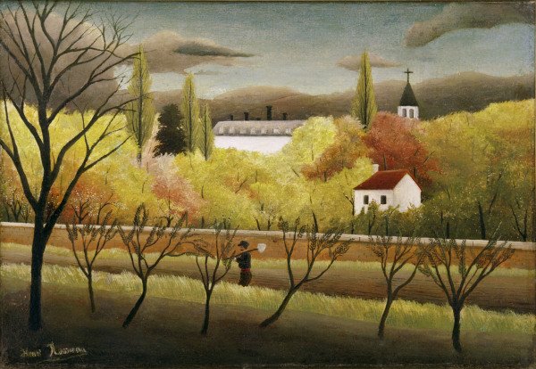 H.Rousseau, Landscape with farmer de Henri Julien-Félix Rousseau