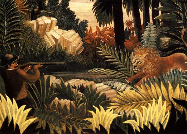Rousseau,H./ Die Löwenjagd/ 1900-1907 de Henri Julien-Félix Rousseau