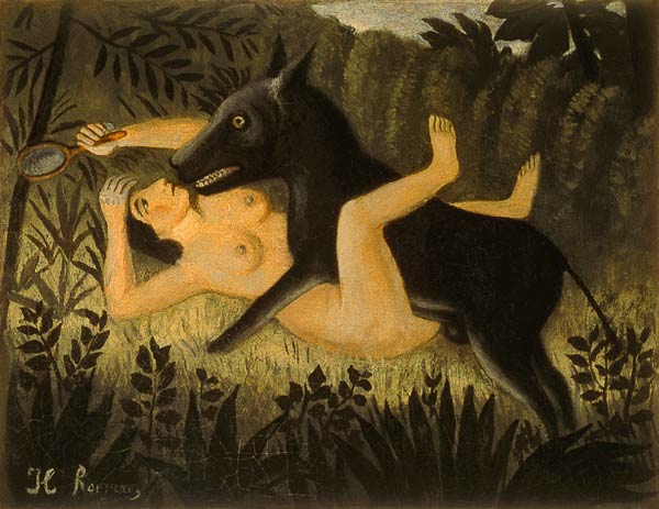Beauty and the Beast de Henri Julien-Félix Rousseau