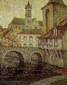 Moret. Bridge, church and ports de Bourgogne de Henri Le Sidaner