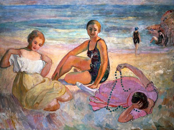 Women on the sea beach. de Henri Lebasque