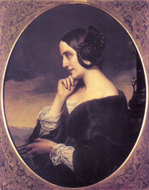 Portrait of Marie d’Agoult (1805-1876) de Henri Lehmann