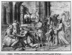 Life of Christ, Adoration of the Magi, preparatory study of tapestry cartoon for the Church Saint-Me