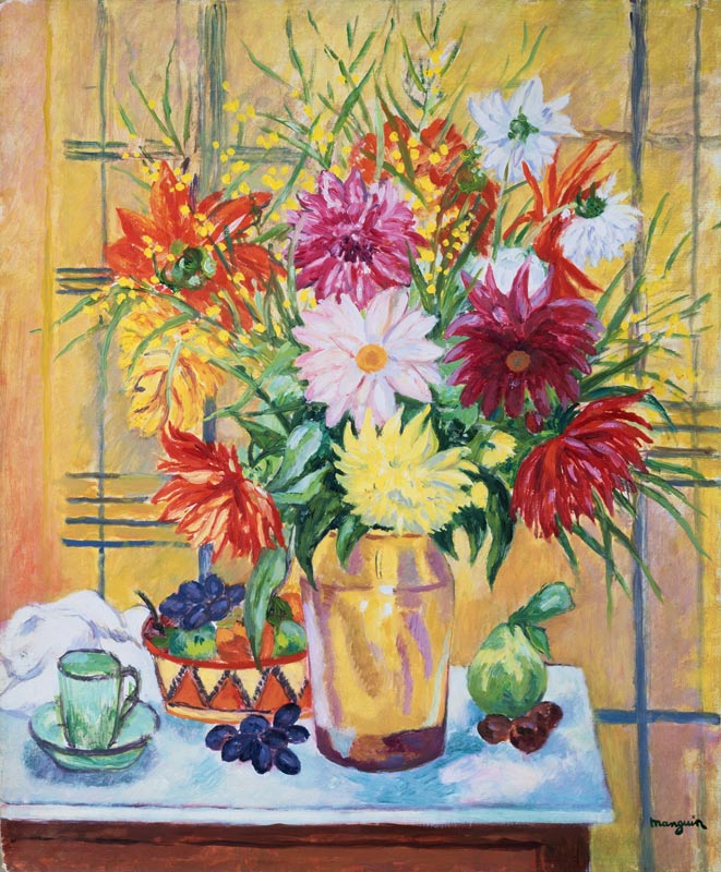 Flowers in a Vase; Fleurs dans un Vase, de Henri Manguin