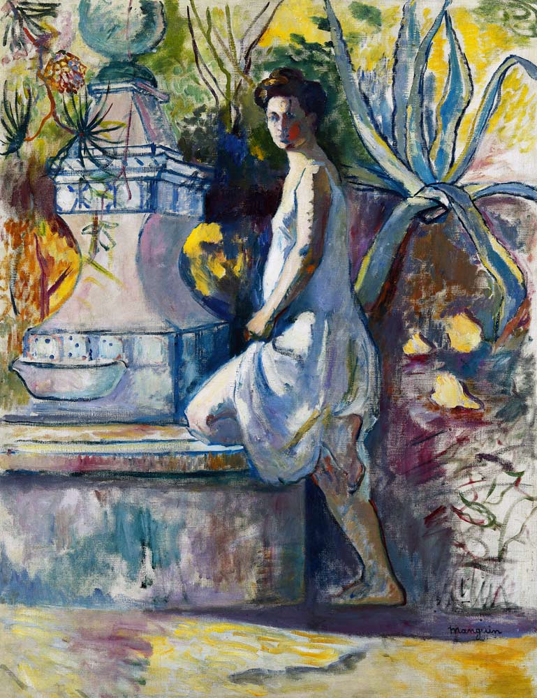 Jeanne a la Fontaine, Villa Demiere, 1905 de Henri Manguin