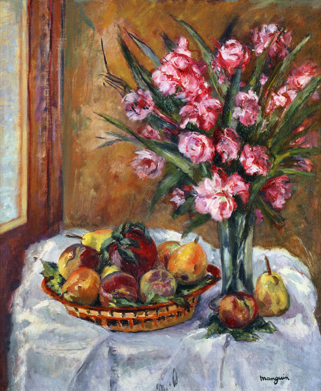 Oleander and Fruit; Lauriers Roses et Fruits, 1941 de Henri Manguin