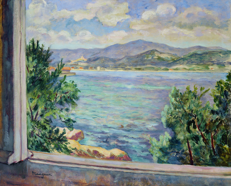 El Golfo de St. Tropez desde el Oustalet, 1931 de Henri Manguin