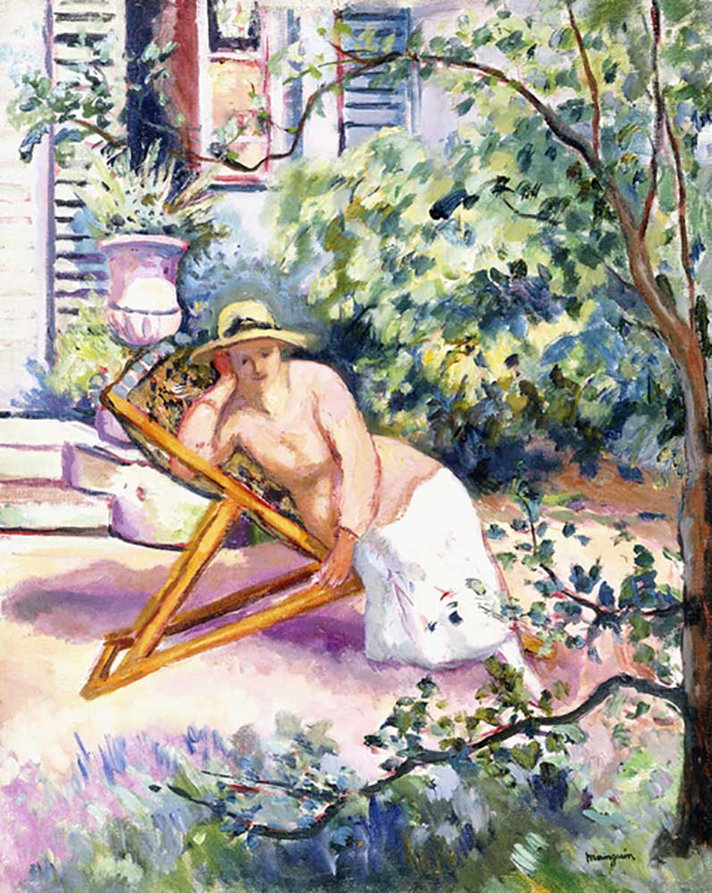 Jeanne in the Garden at Neuilly, 1919 de Henri Manguin