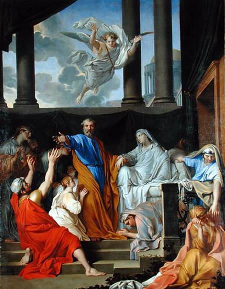 St. Peter Resurrecting the Widow Tabitha de Henri Testelin