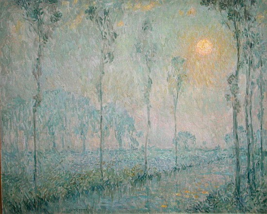 The stream at sunset de Henri Eugene Augustin Le Sidaner
