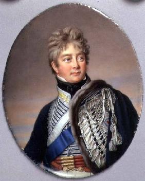 Portrait Miniature of George IV (1762-1830) 1805 (w/c on enamel on copper)