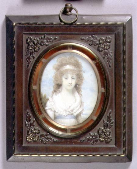Portrait Miniature of Anna Maria Blunt de Henry Edridge