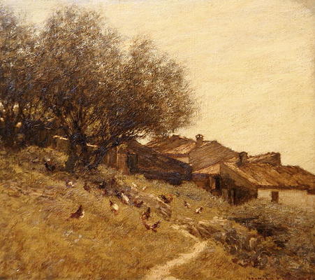 A Hillside Village in Provence (oil on canvas) de Henry Herbert La Thangue