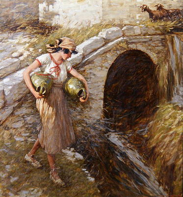 Girl with Jars (oil on canvas) de Henry Herbert La Thangue