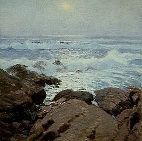 Moonrise over the sea de Henry Hobart Nichols