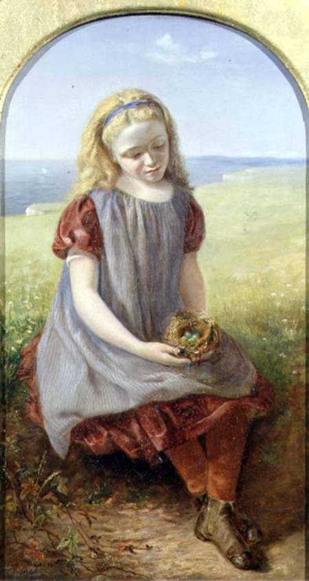 Girl with Bird's Nest de Henry Larpent Roberts