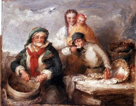 Sketch for 'Oysters, Young Sir?' de Henry Perlee Parker