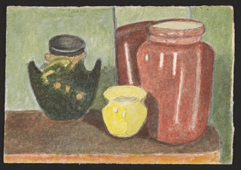 Pottery, c.1930 (pencil & w/c on paper) de Henry Silk