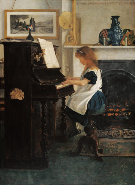 At the Piano de Henry Stacey Marks